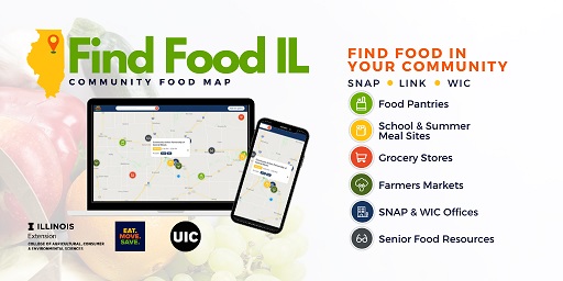 image of the find food il community food map.